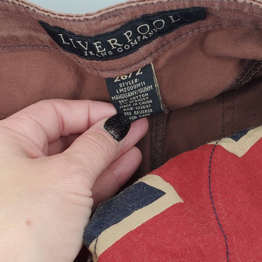 LIVERPOOL Jeans Co. Abby Skinny Mahogany Brown Gunmetal Jeans| 26/2 - Picture 6 of 10